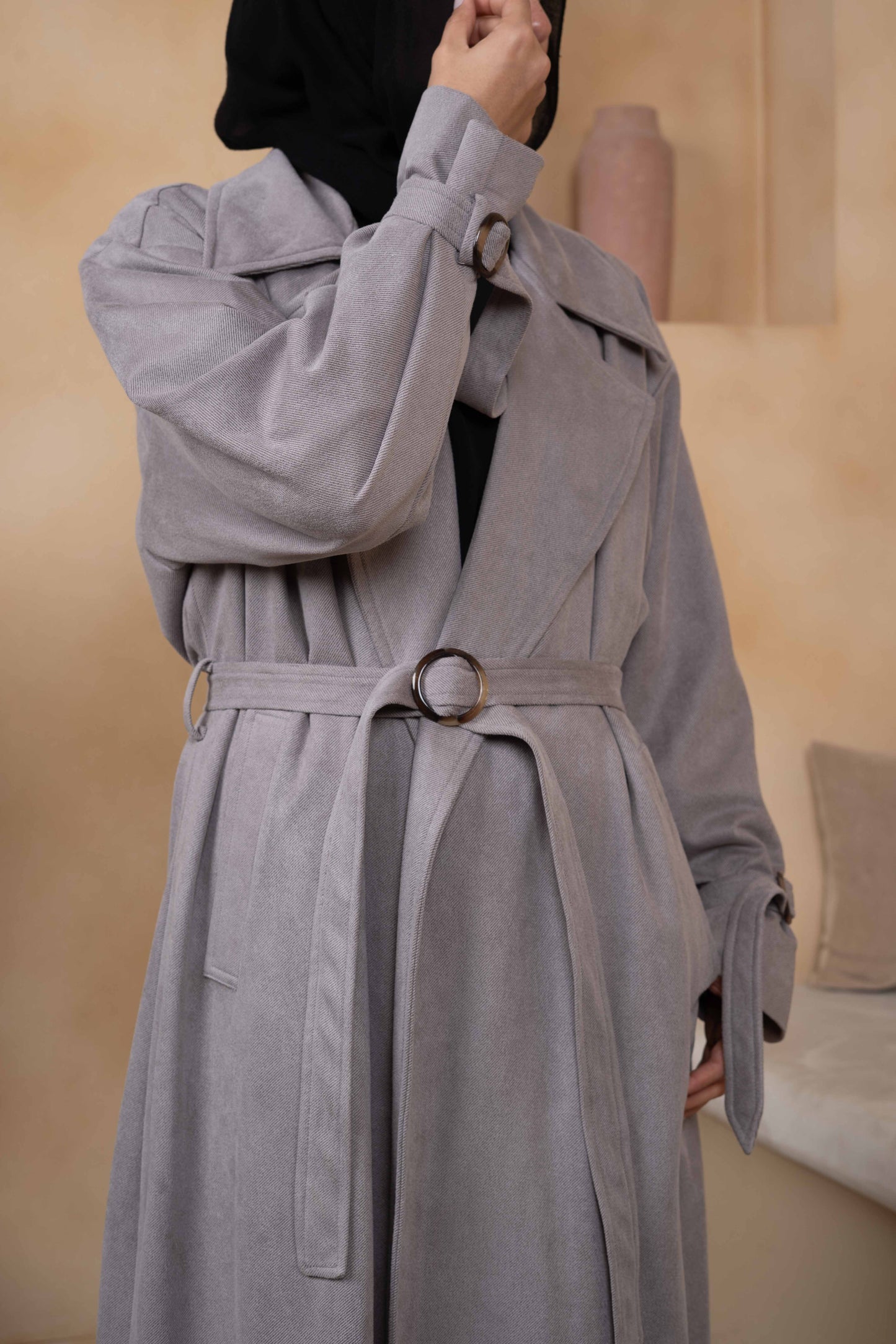 HAZE PATTERNED VELVET COAT