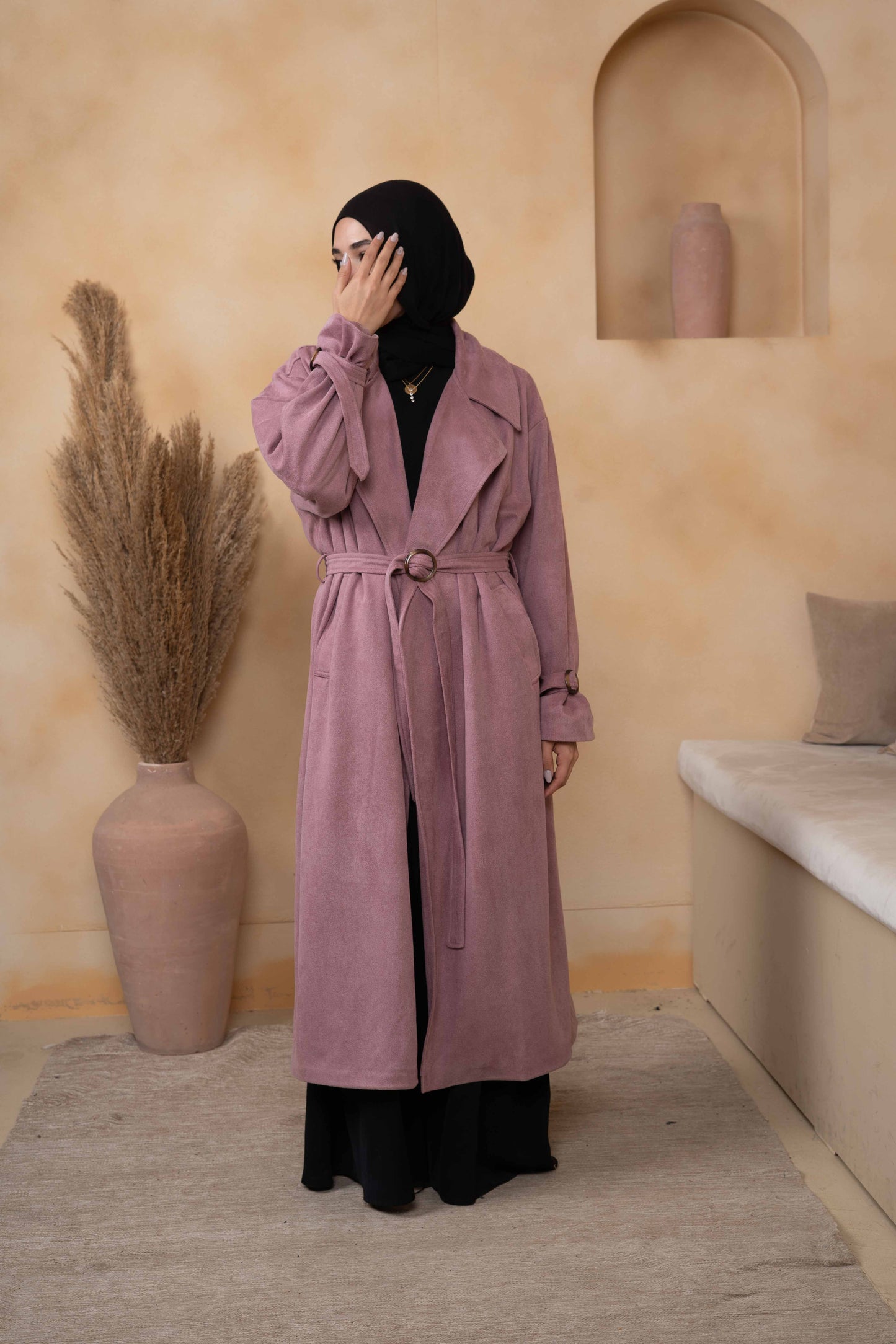 HAZE PATTERNED VELVET COAT