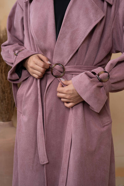 HAZE PATTERNED VELVET COAT