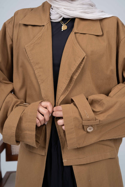 LINEN TRENCH COAT