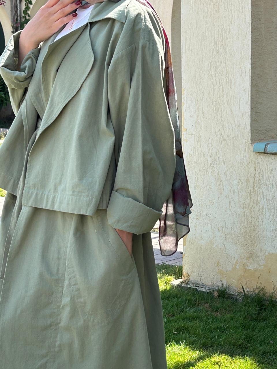 LINEN TRENCH COAT